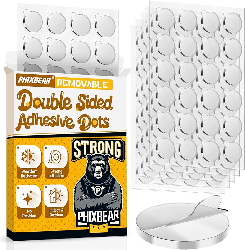 PHIXBEAR Upgraded Removable Adhesive Mounting